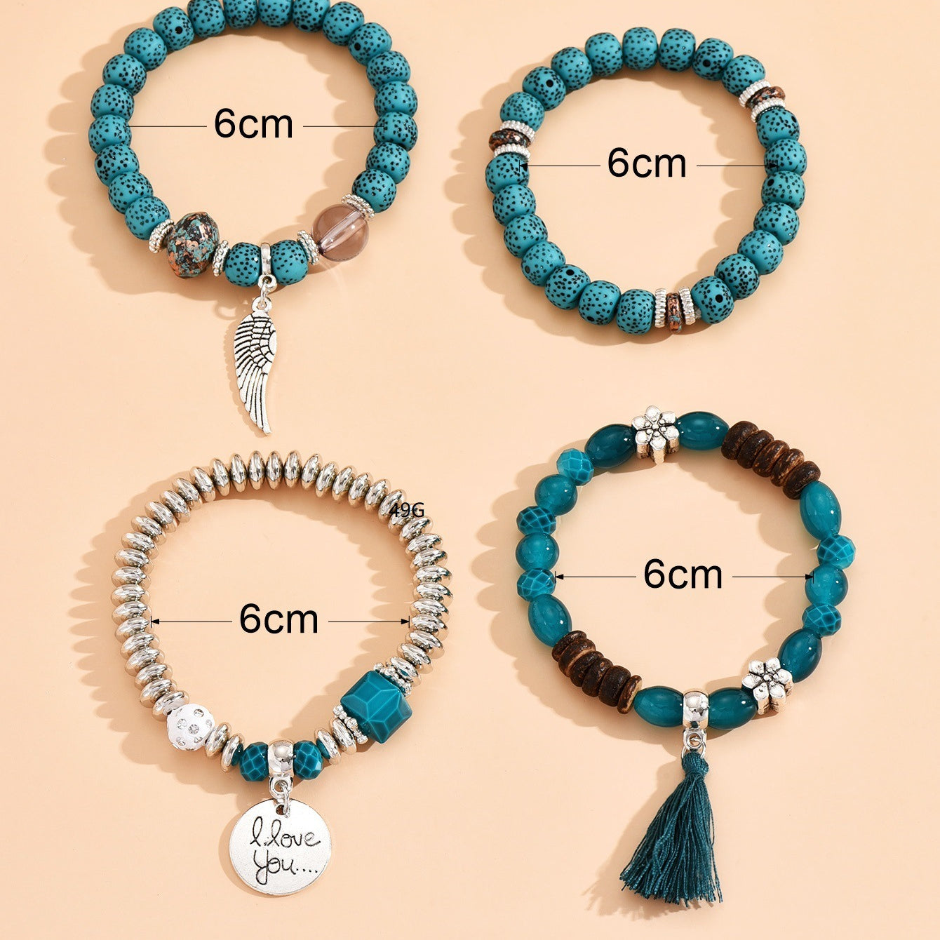 Boho Charm Multi-Layer Bracelet Set