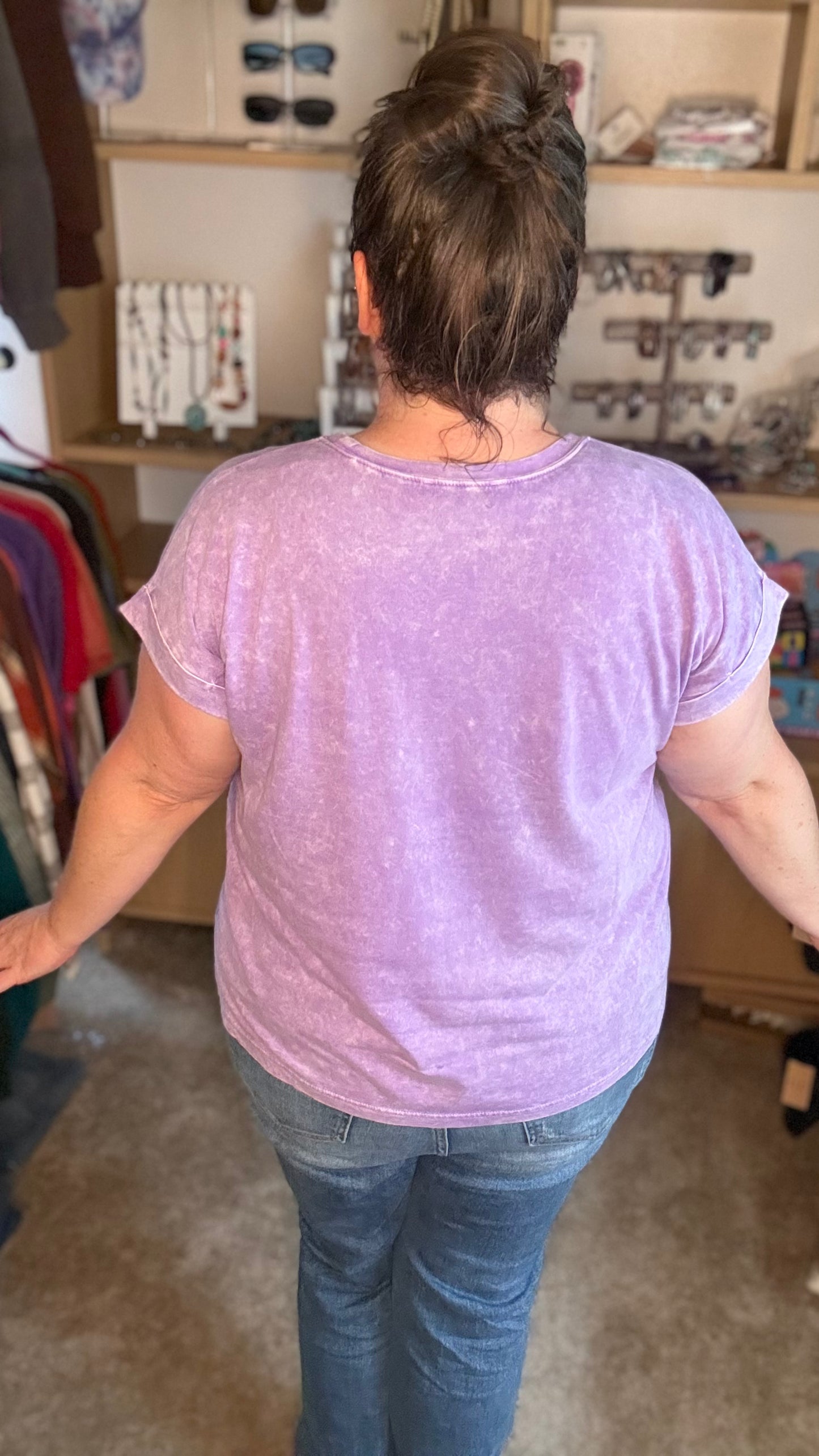 Halo Washed Cuffed Tee