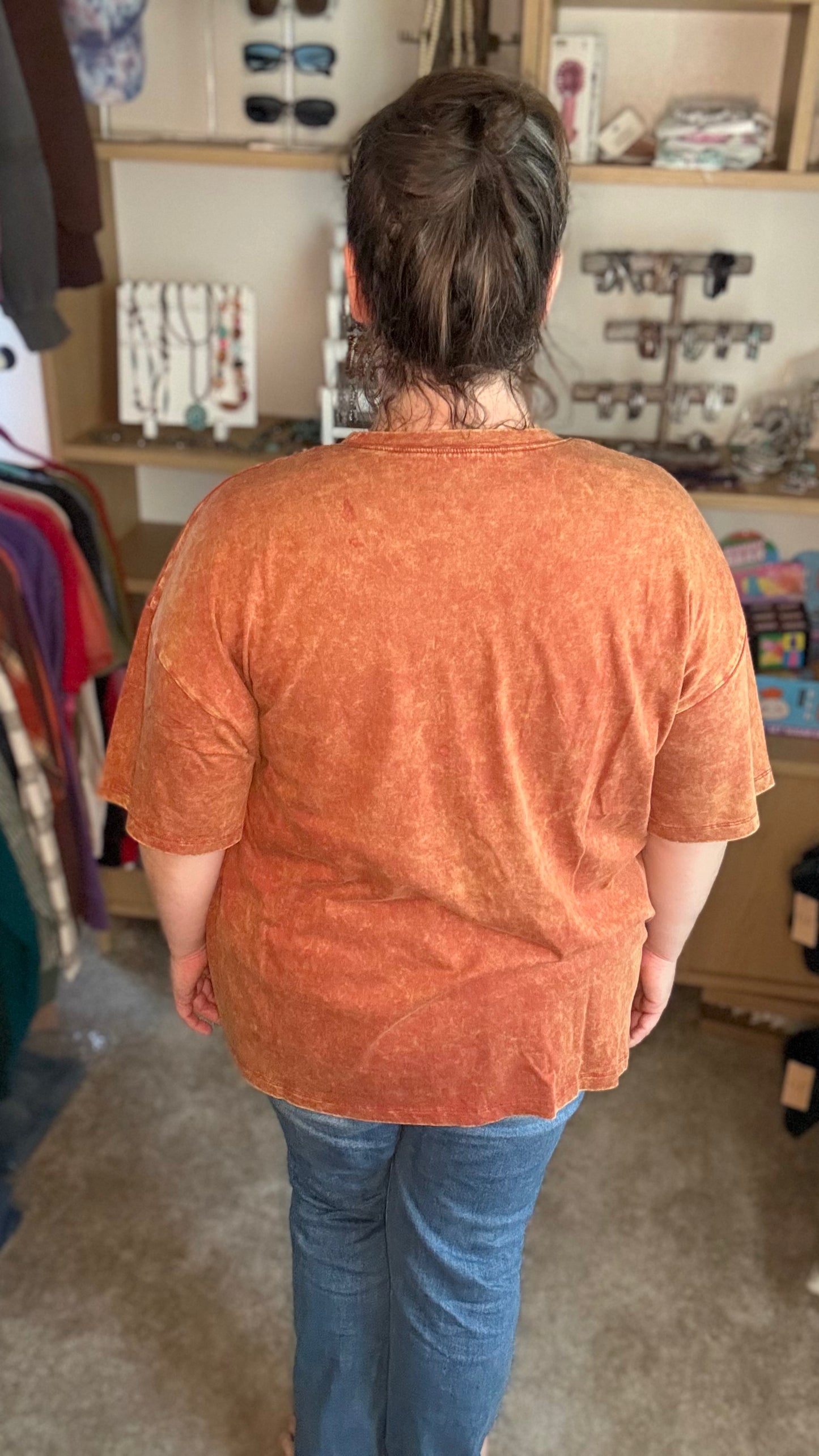 Acid Wash Oversized Boyfriend Tee - 2 Colors