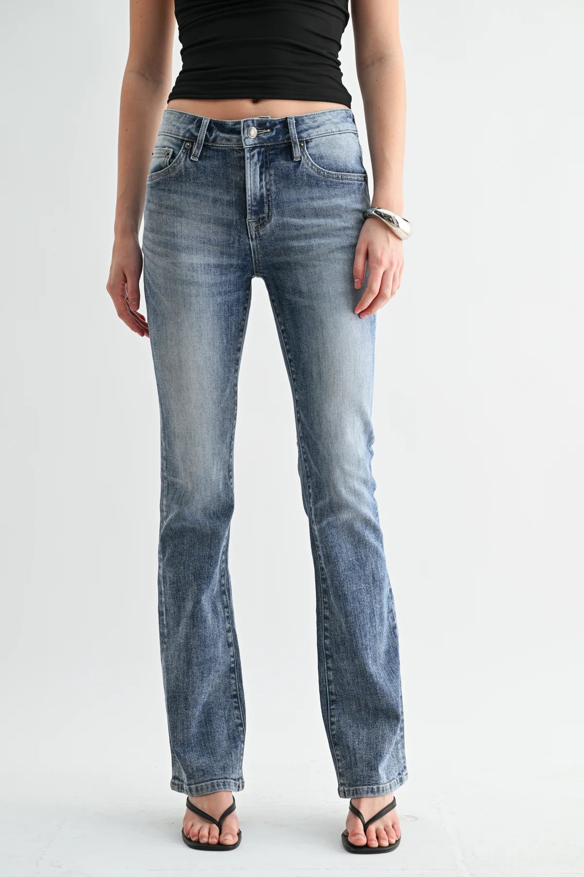The Savannah Mid Rise Bootcut Jeans