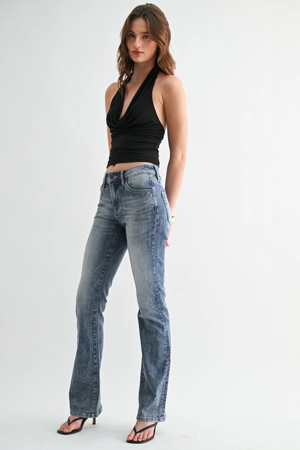The Savannah Mid Rise Bootcut Jeans