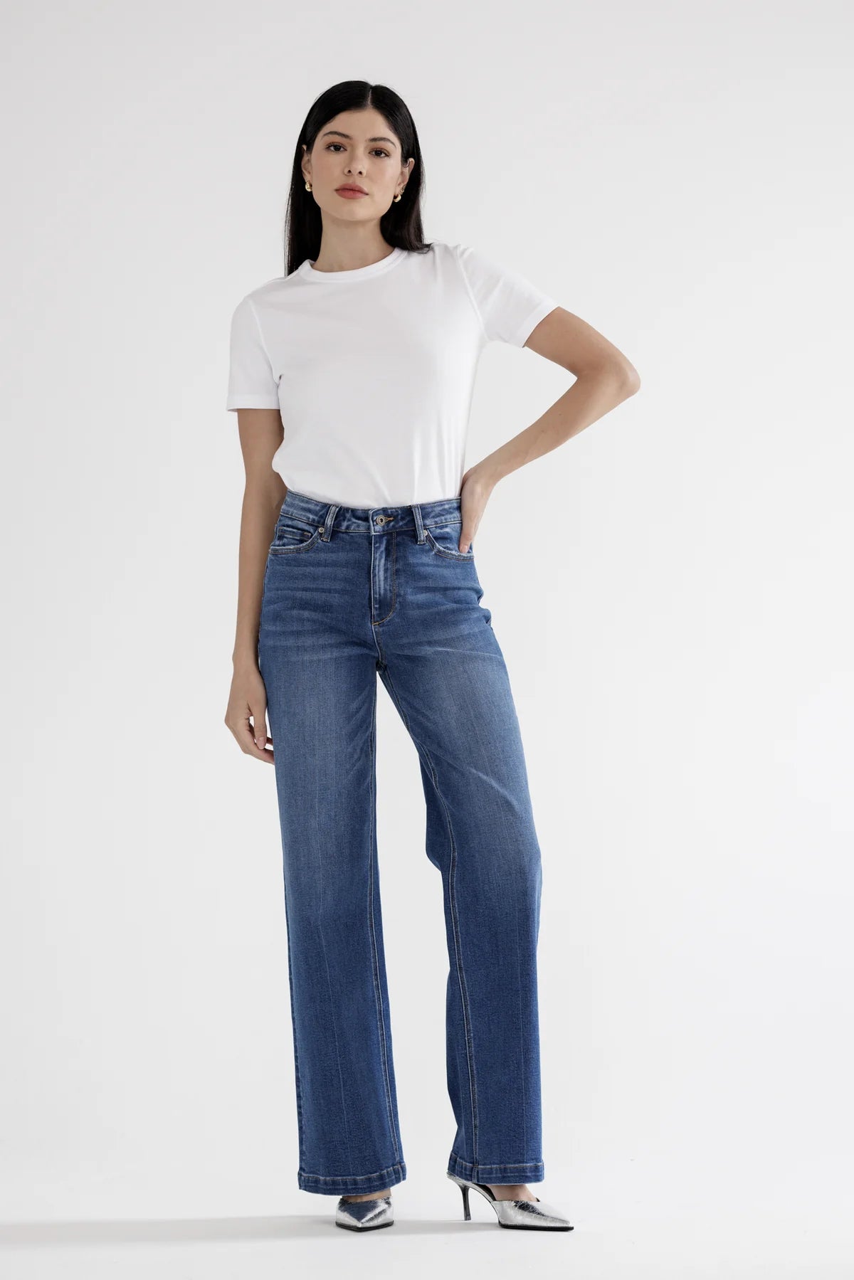 The Sienna Stretch Wide Leg Jeans