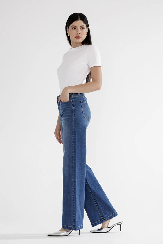 The Sienna Stretch Wide Leg Jeans