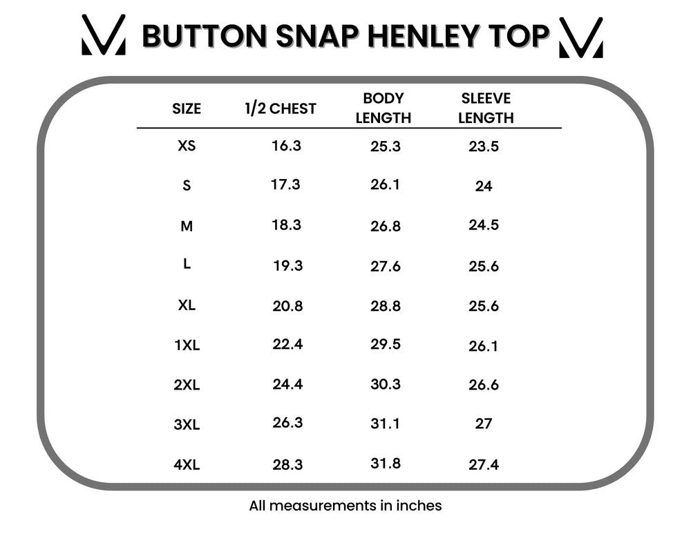 Button Snap Henley Top - 2 Patterns