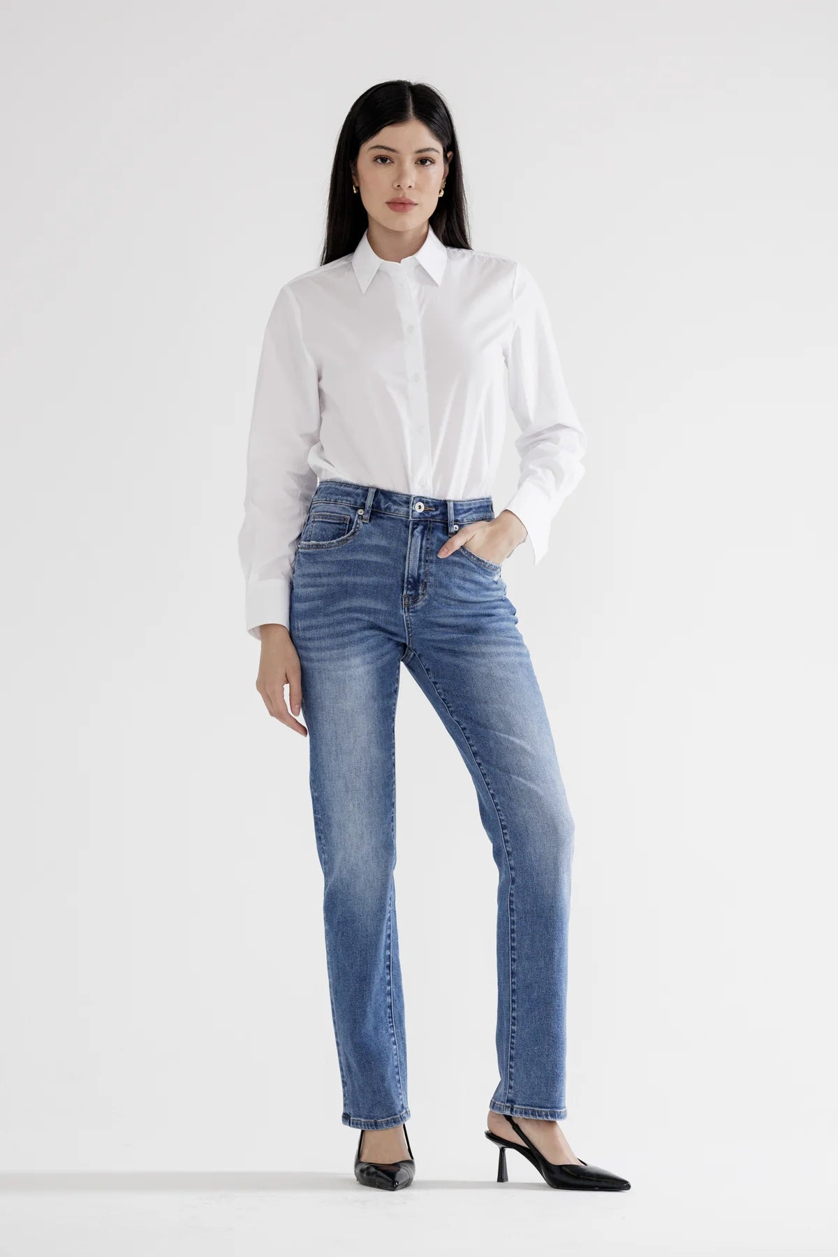 The Everly Slim Straight Jeans