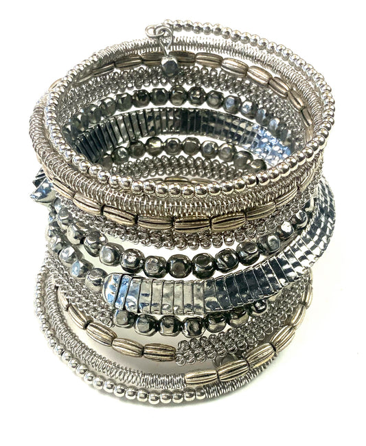 Silver Lining Coil Bracelet