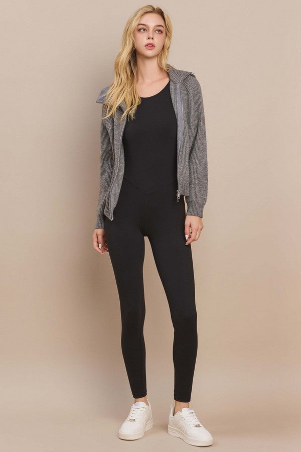 Luxe Funnel Neck Zip Cardigan