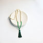 Boho Vibe Wood Bead & Tassel Necklace