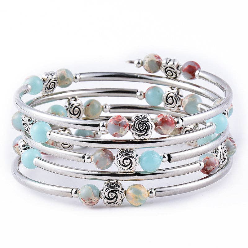 Coastal Bloom Wrap Bracelet (Multiple Colors)