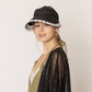 Straw Sun Visor with Floral Lace Decoration (Ivy)