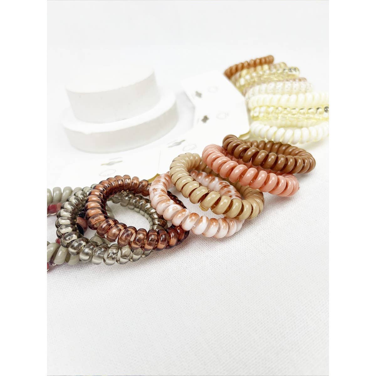 Neutral Colored Spiral Hair Ties