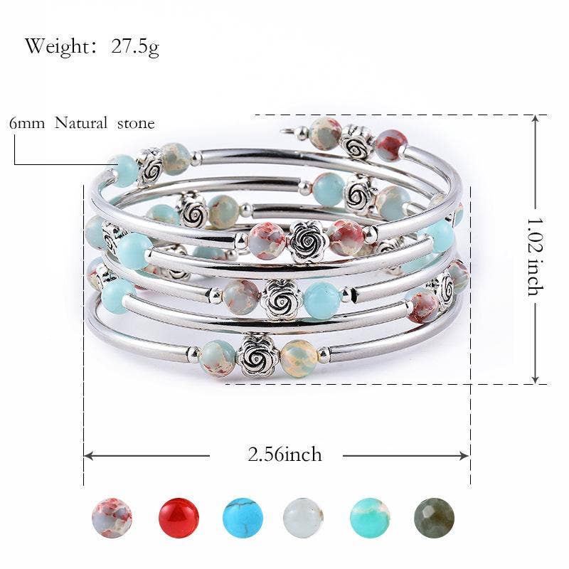 Coastal Bloom Wrap Bracelet (Multiple Colors)