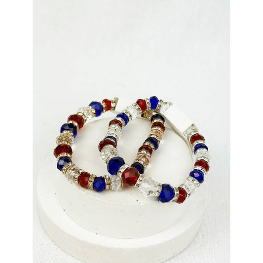 Mix Beaded Stretch USA Bracelet
