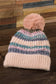 Metallic Striped Pompom Beanie (3 Color Options)