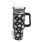 Paw Prints Patterned 40oz Tumbler with Handle