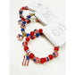 Mix Beaded Stretch USA Charm Bracelet