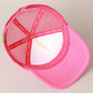Hand-Painted Abstract Butterfly Trucker Cap (Hot Pink + Black)