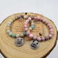 Natural Stone Cat Mom Commemorative Bracelet - 2 Colors