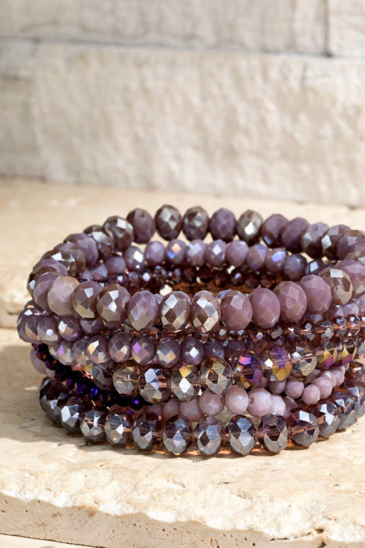 Glass Bead 9 Set Bracelet