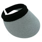 Metallic Straw Natural Material Sun Visor (Silver)