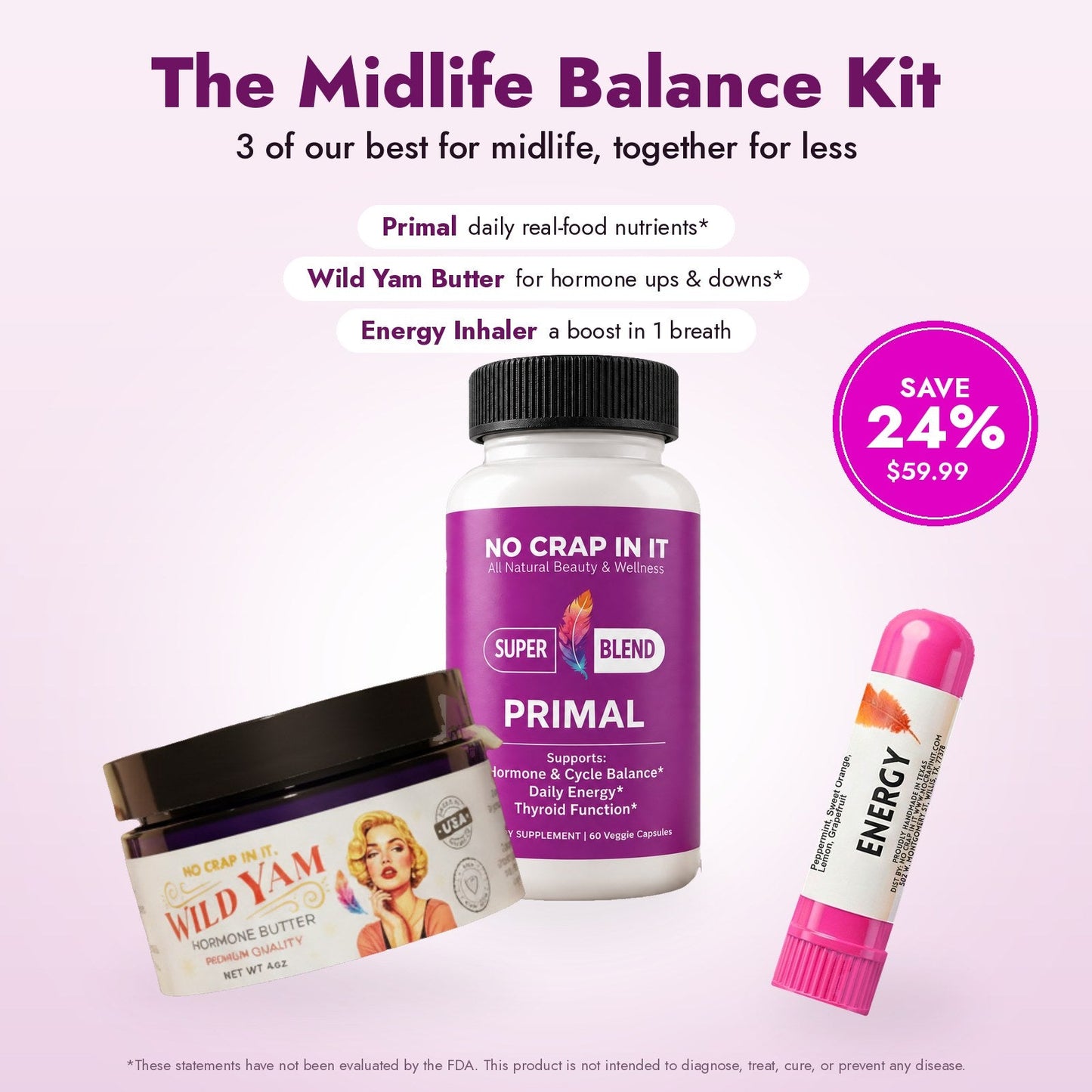 Midlife Balance Kit (Primal + Wild Yam Butter + Energy Inhaler) (PRE-ORDER)