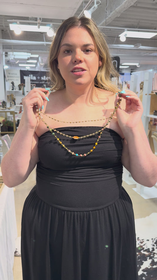 Convertible 5-Way Layered Beaded Necklace